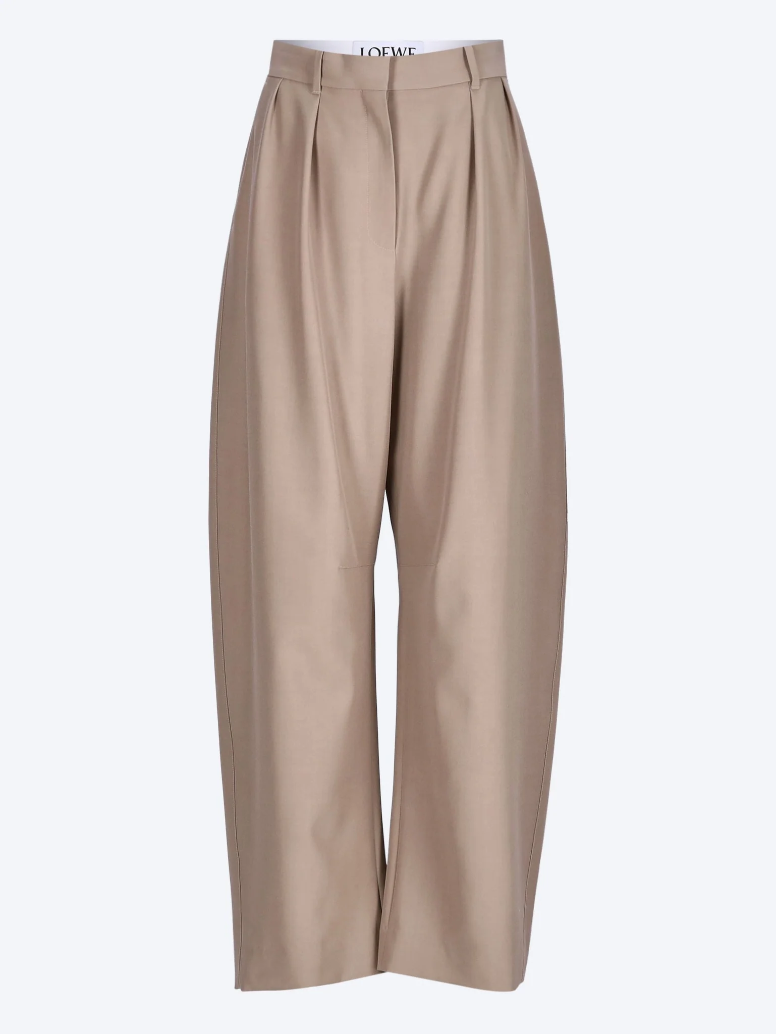 Wool barrel trousers