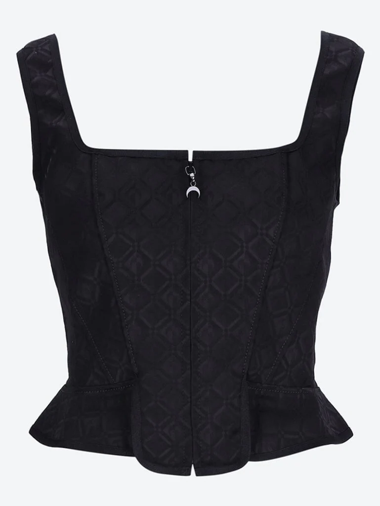 Moon diamant jacquard corset top