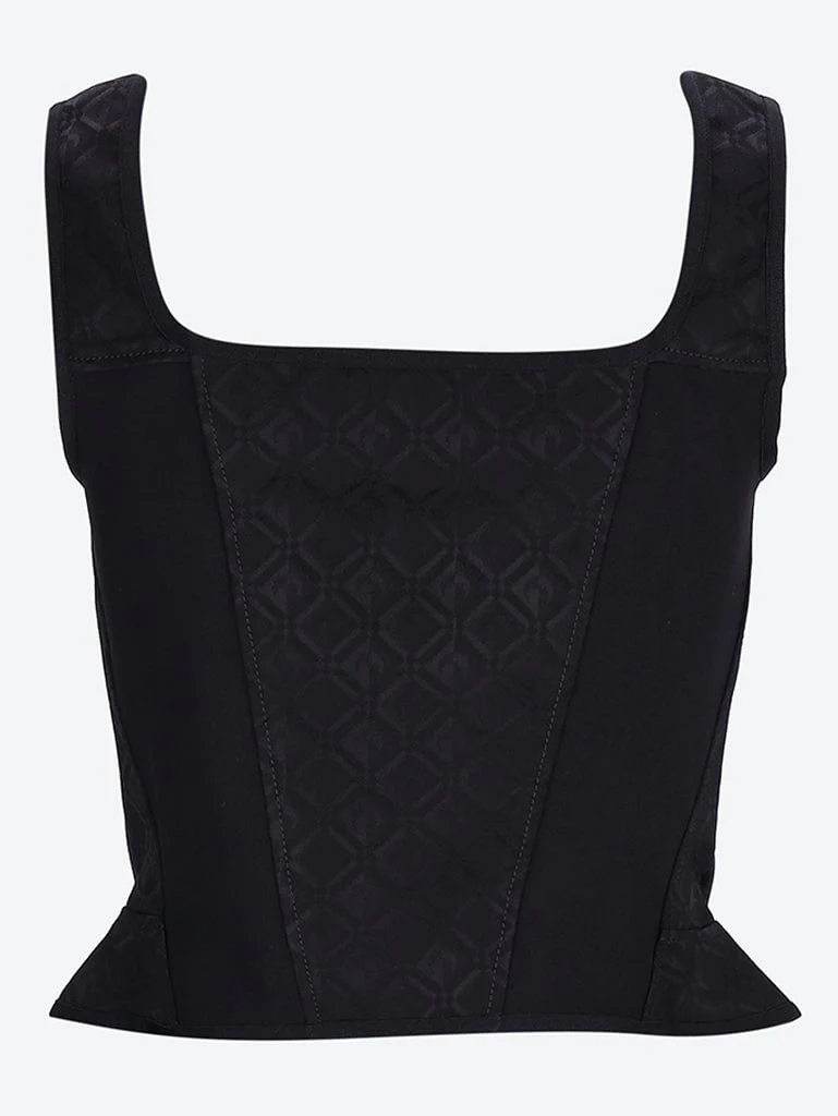 Moon diamant jacquard corset top - Image 2