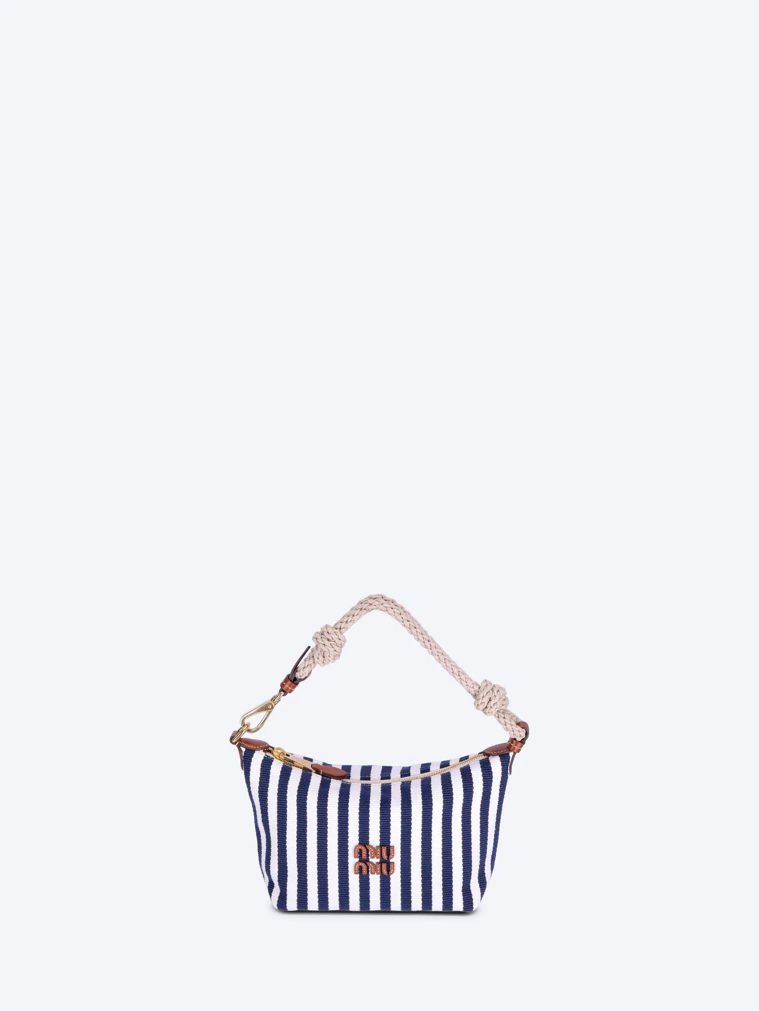 Cotton and leather handbag