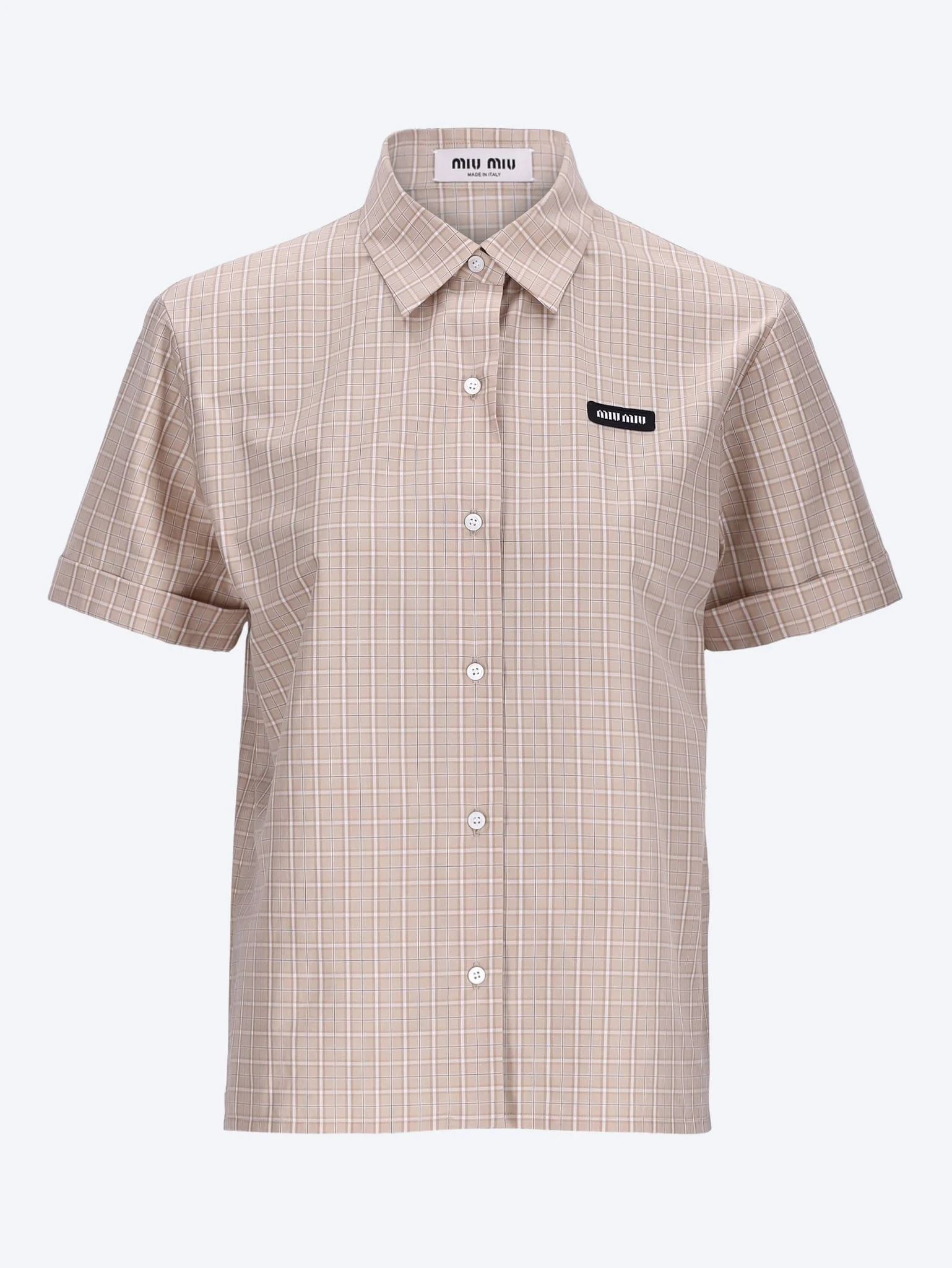 Checked poplin shirt