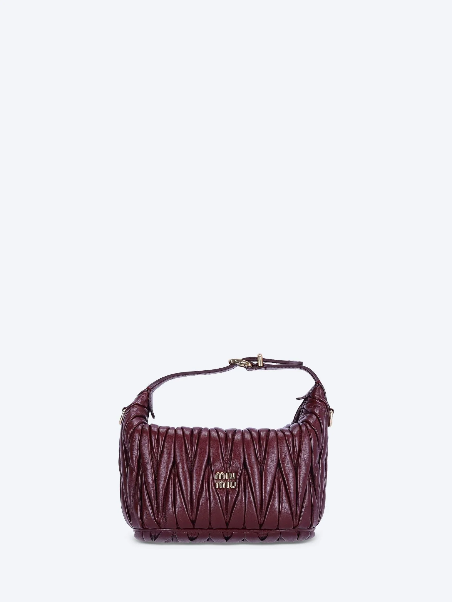Matelasse nappa leather pouch