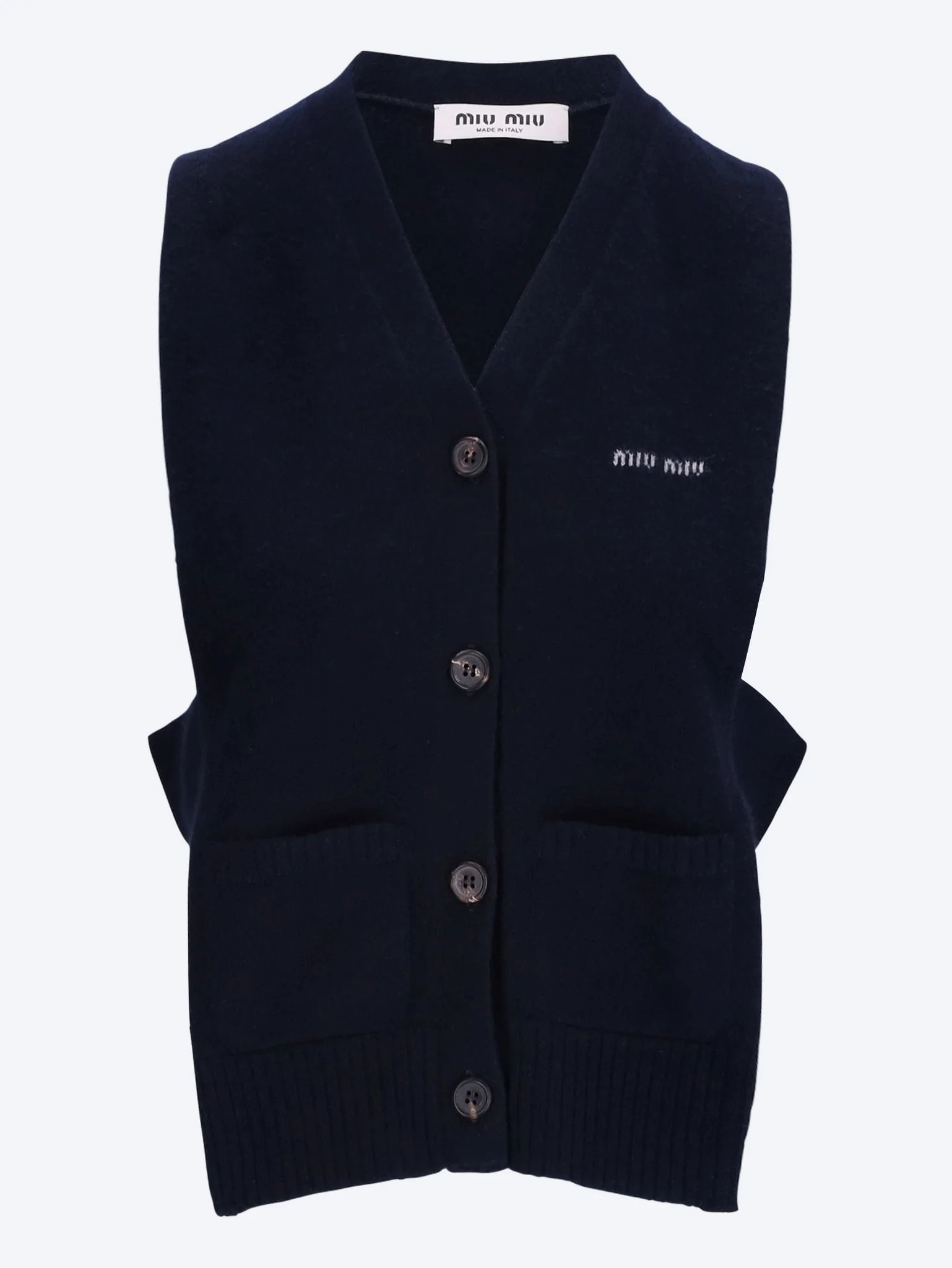 Cashmere cardigan vest