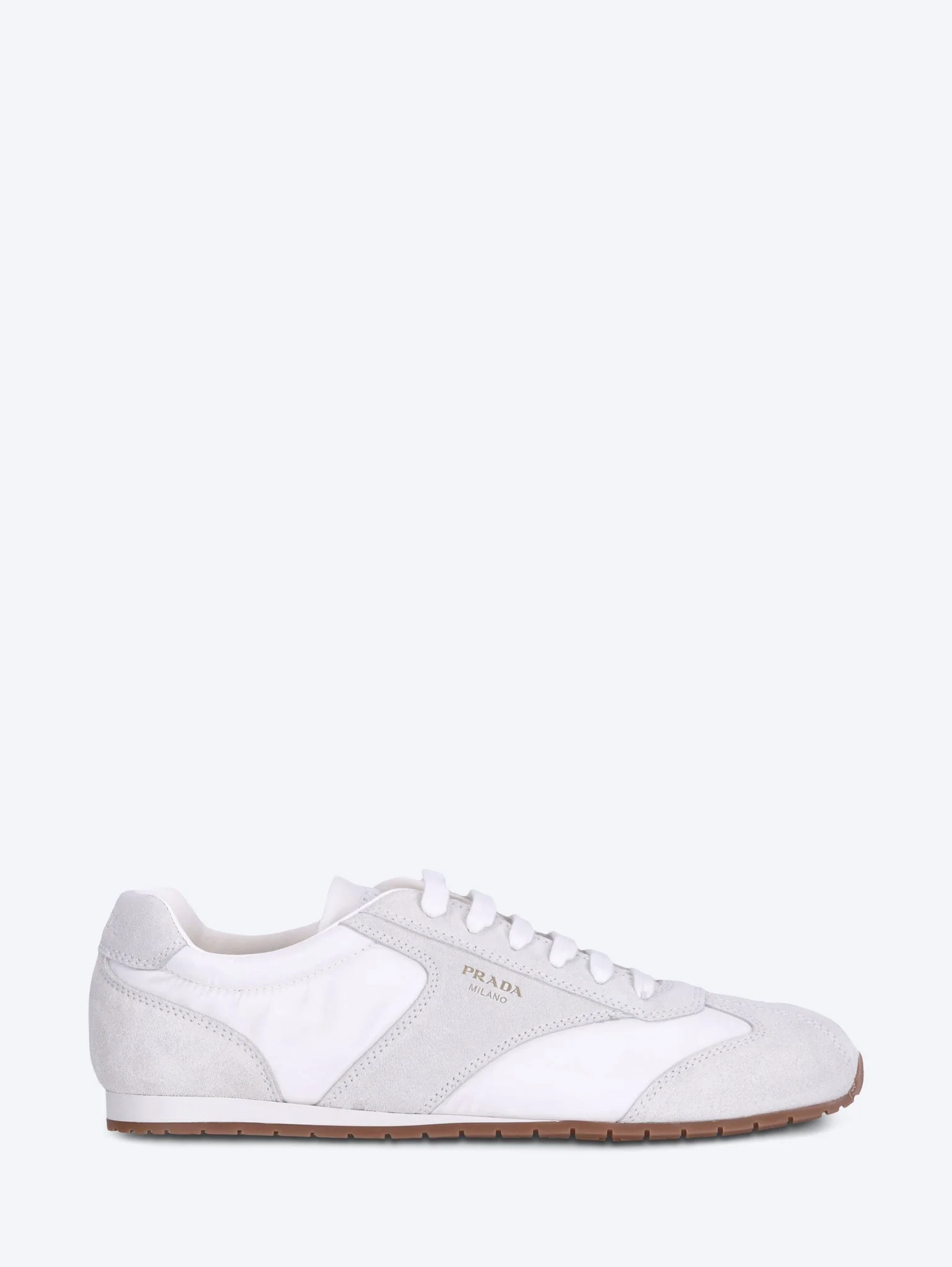 Suede and nylon sneakers