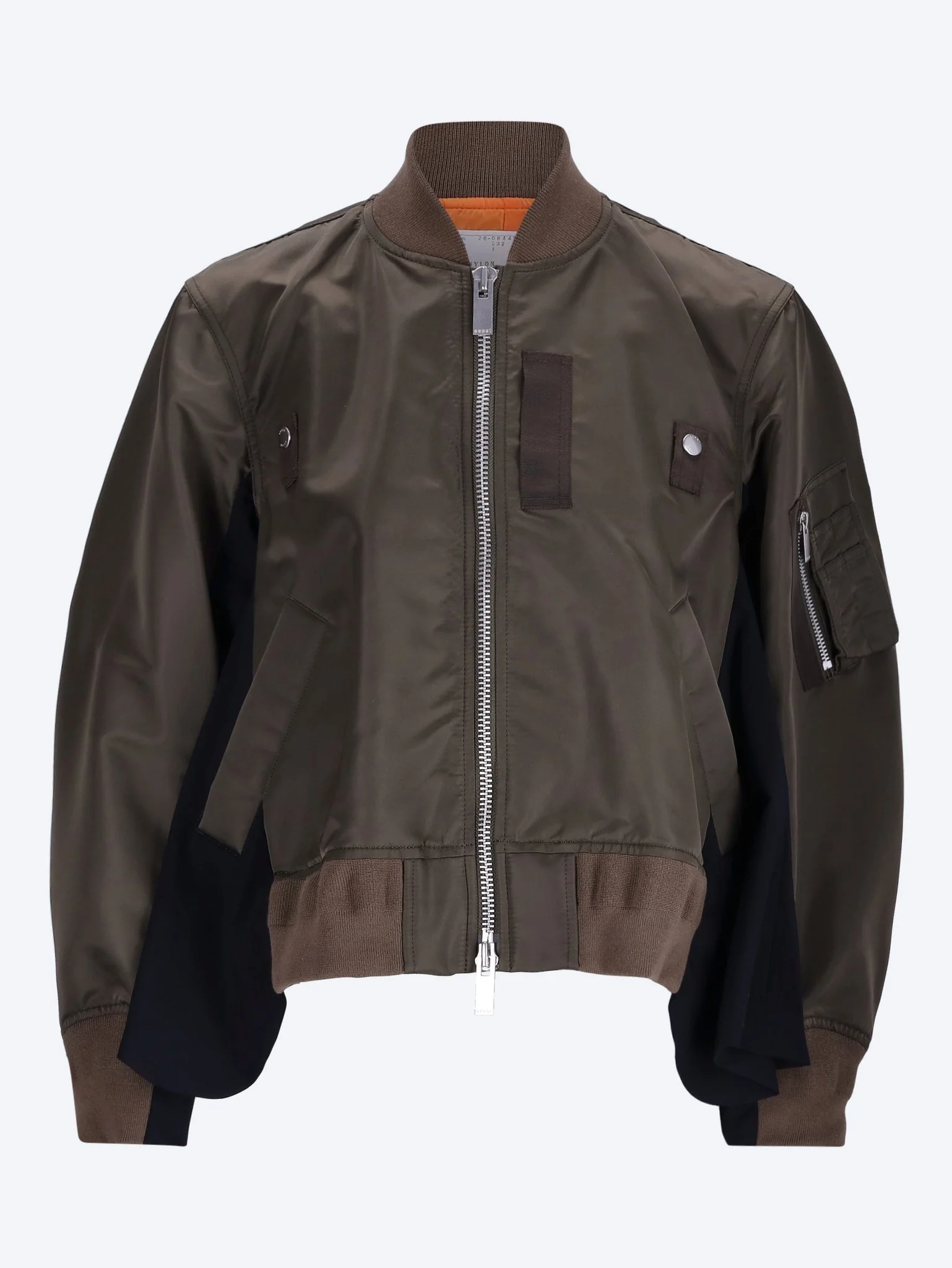 Nylon twill x wool suiting blouson