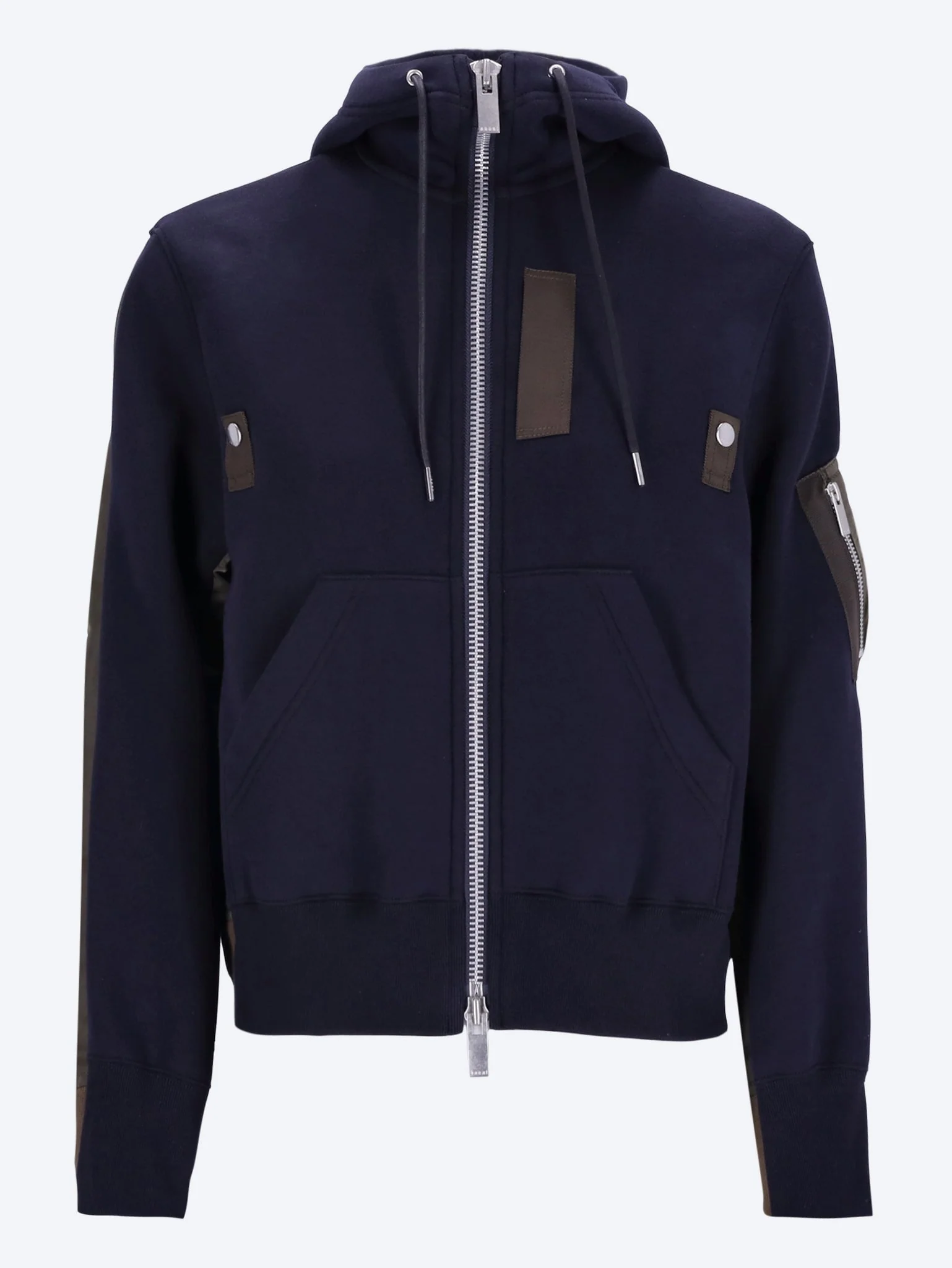 Sponge sweat x nylon twill hoodie