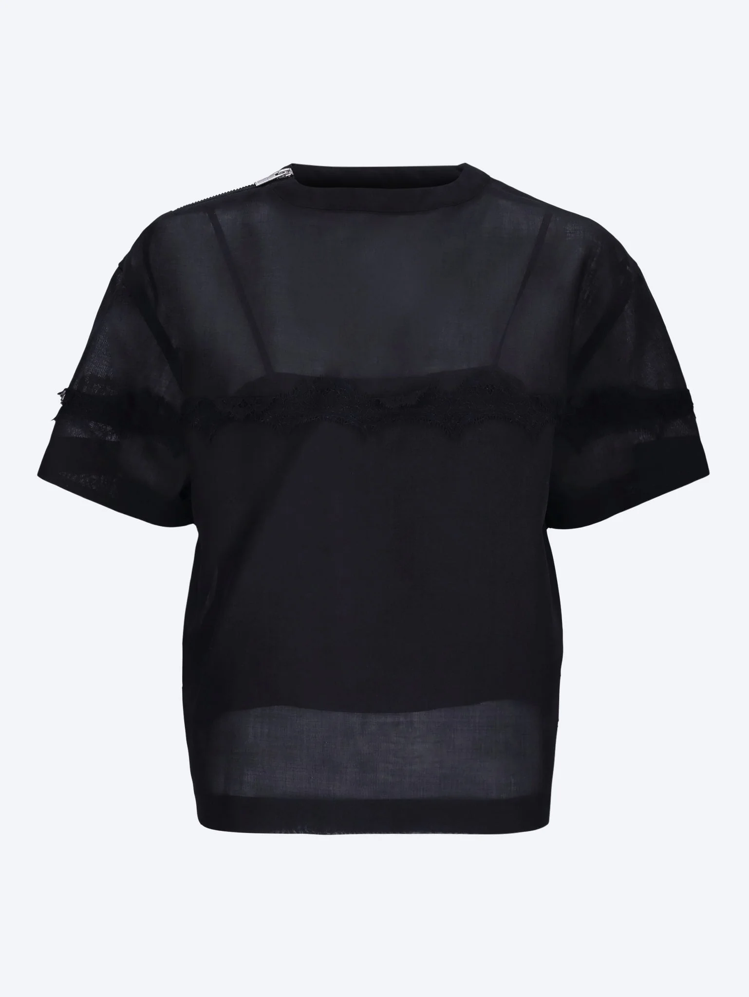 Wool organza pullover