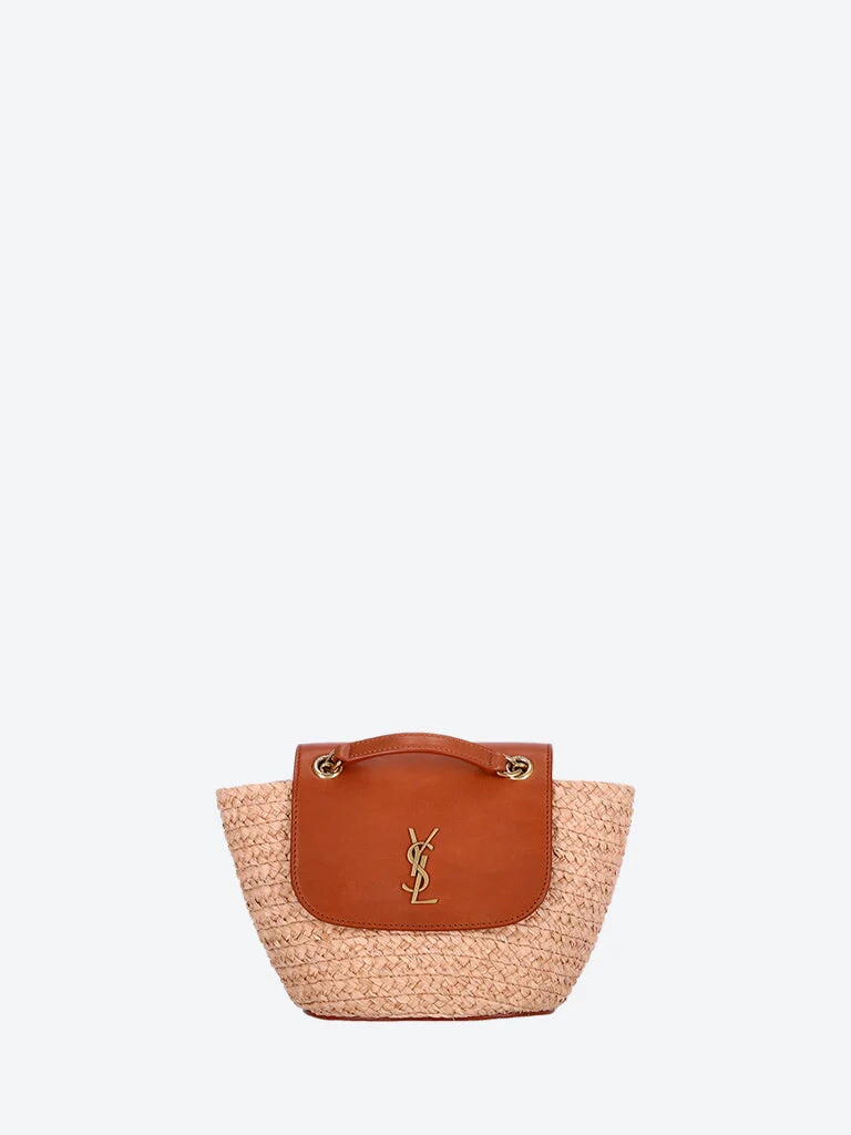 Ysl raffia basket bag