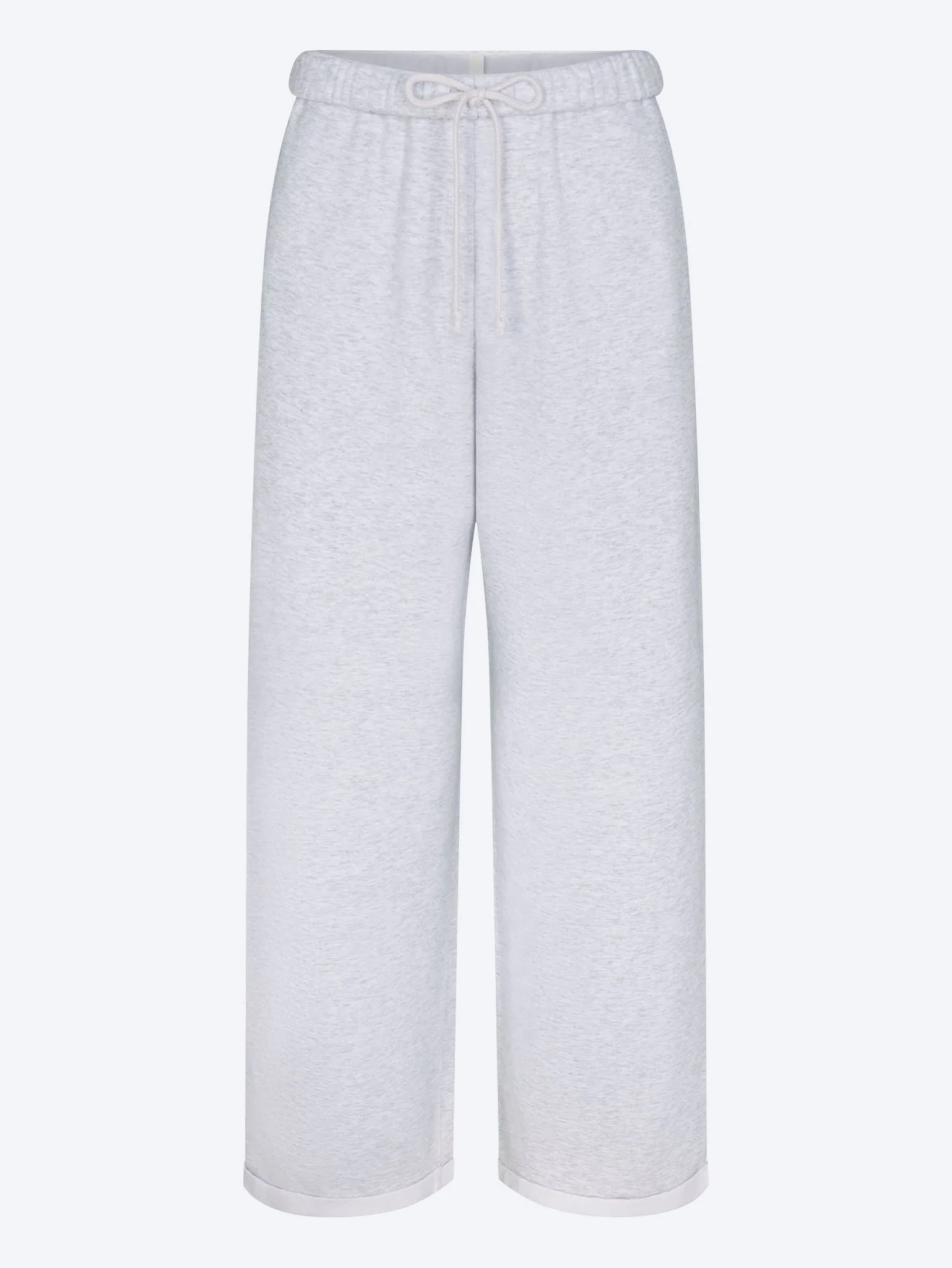 Cotton fleece classic straight leg pants