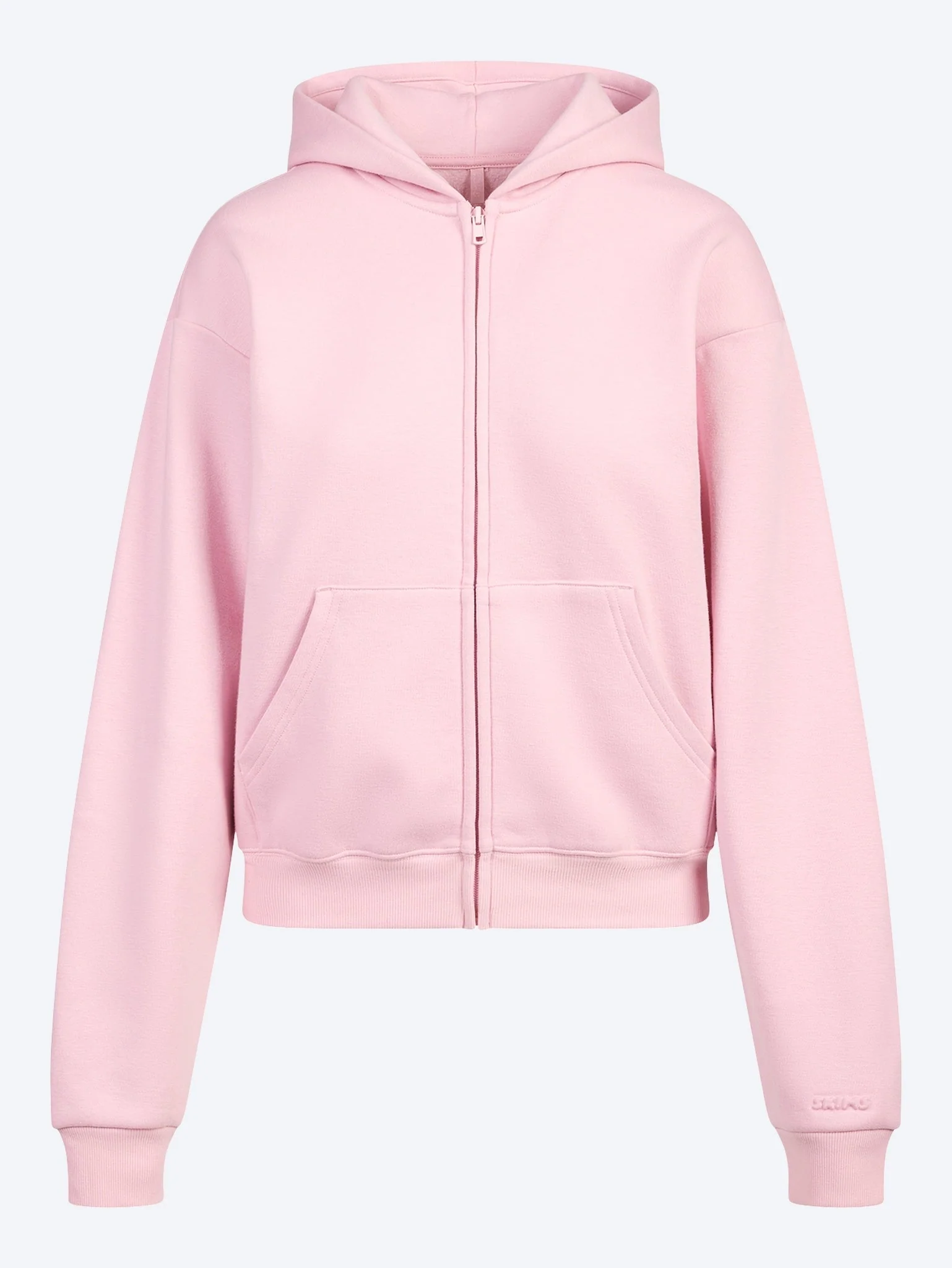 Cotton fleece classic zip up hoodie