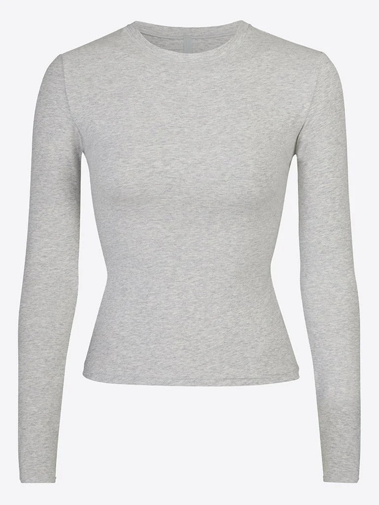 Cotton jersey long sleeve t-shirt