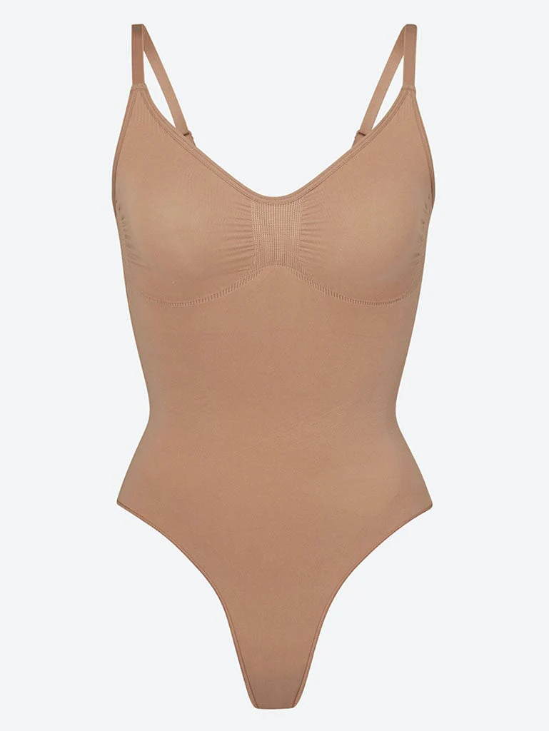 Seamless sculpt thong bodysuit
