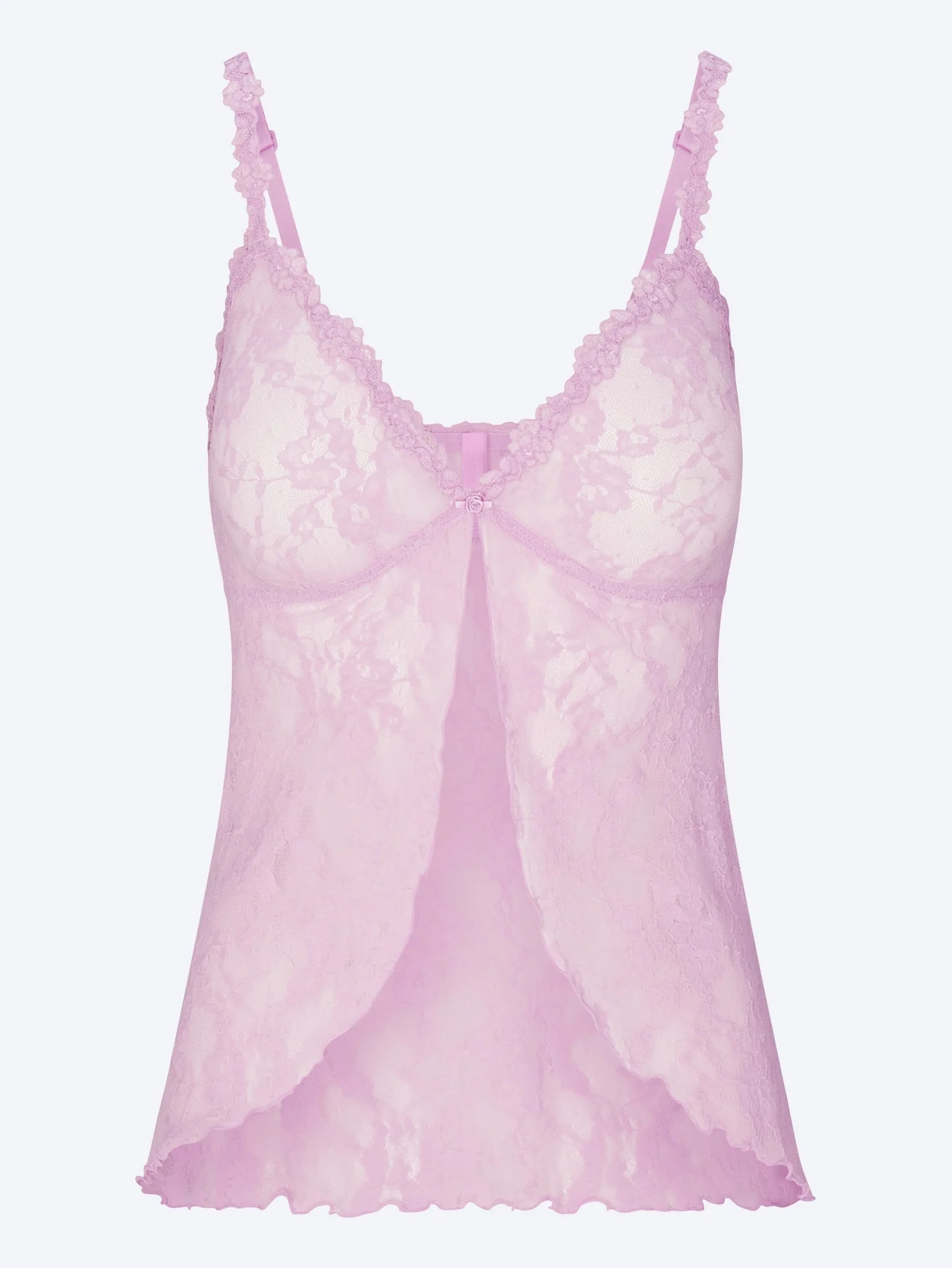 Stretch lace babydoll top
