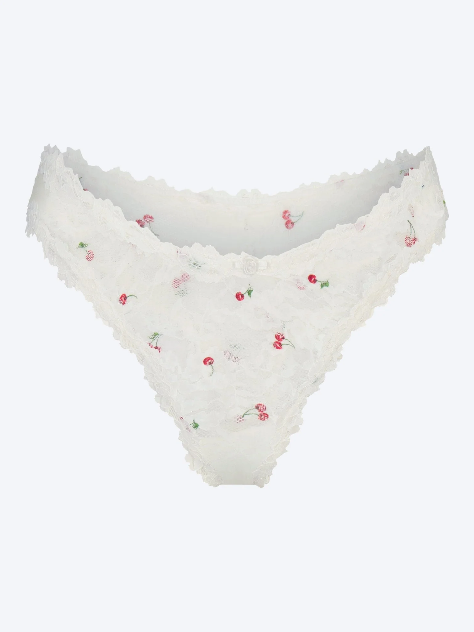 Stretch lace dipped thong