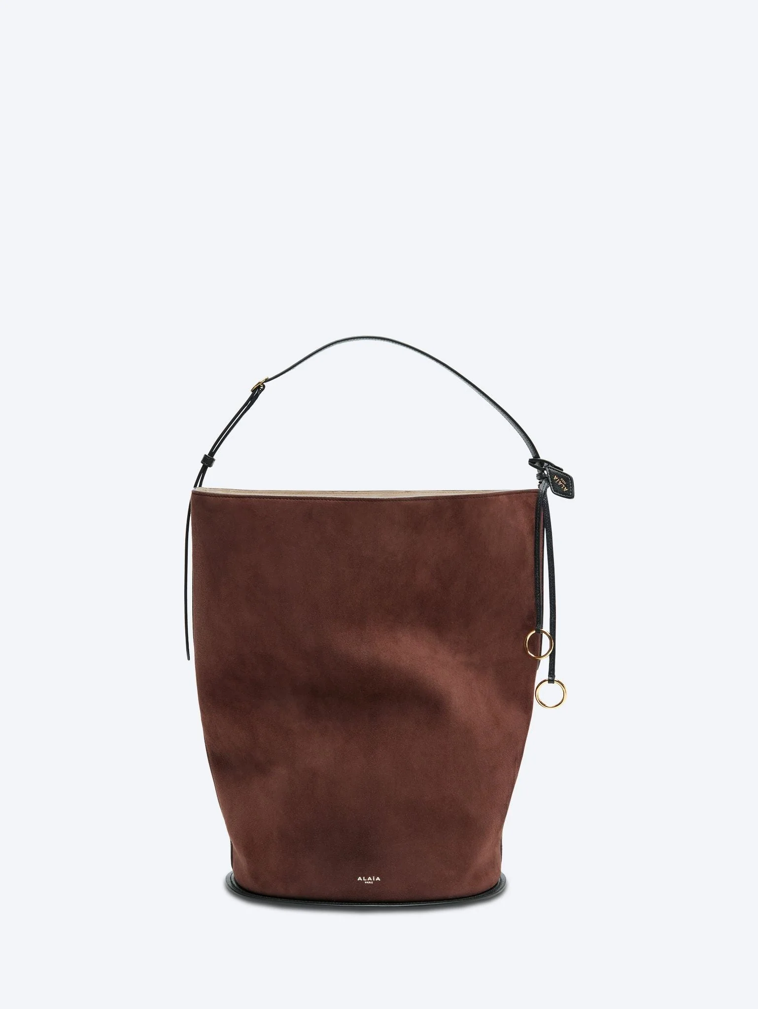 Suede  large bucket bag