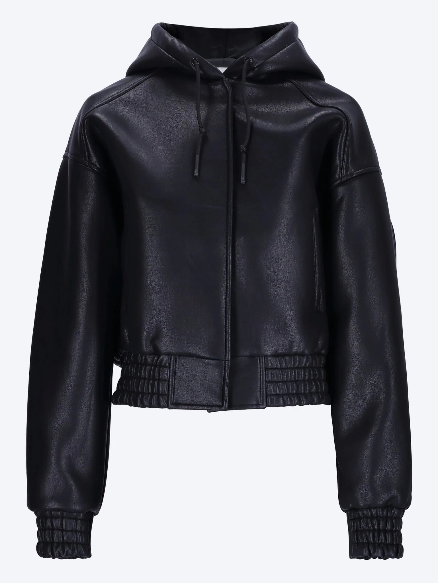 Jackson faux leather bonded bomber jacket