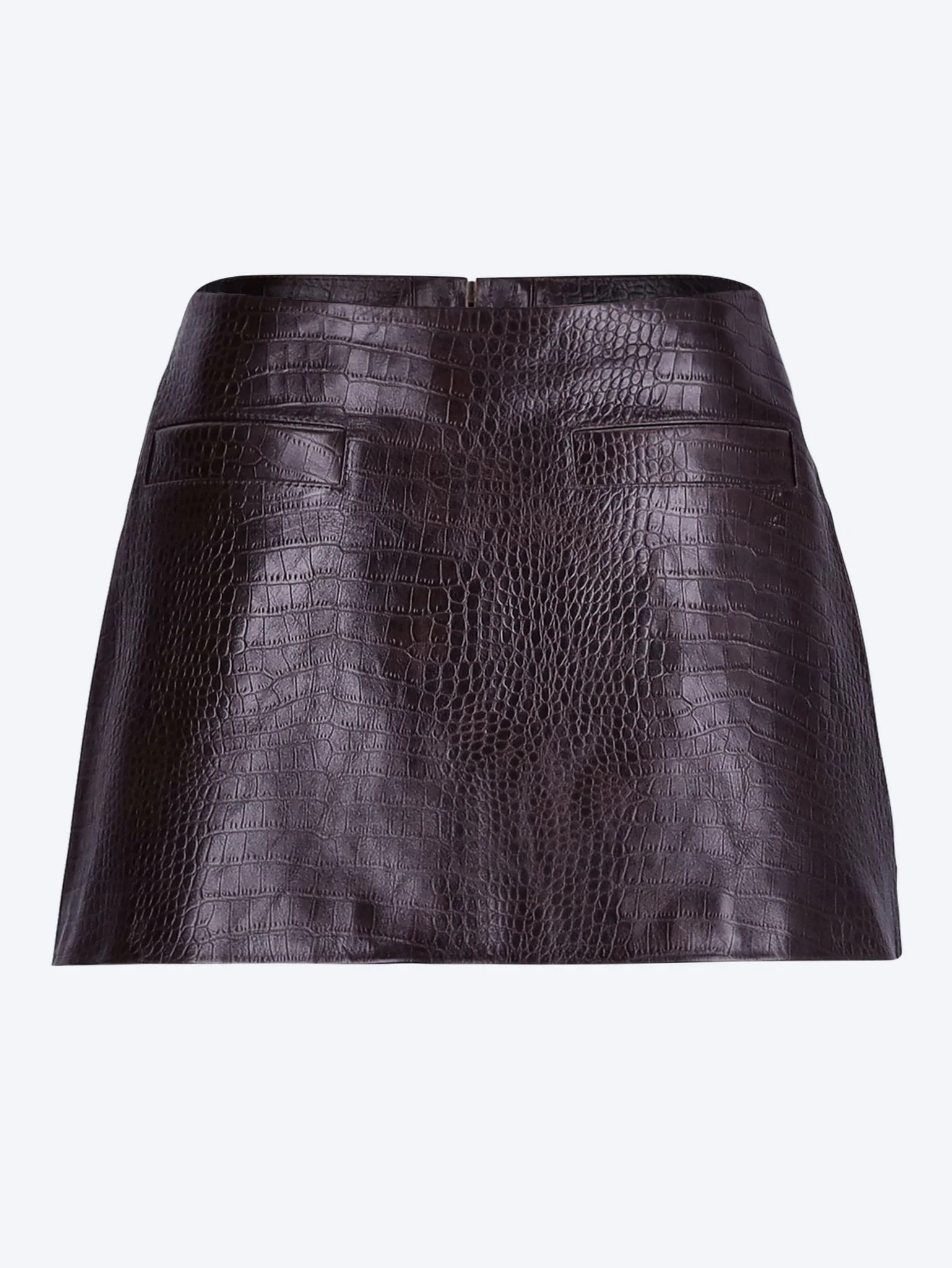 Rory croc leather mini skirt