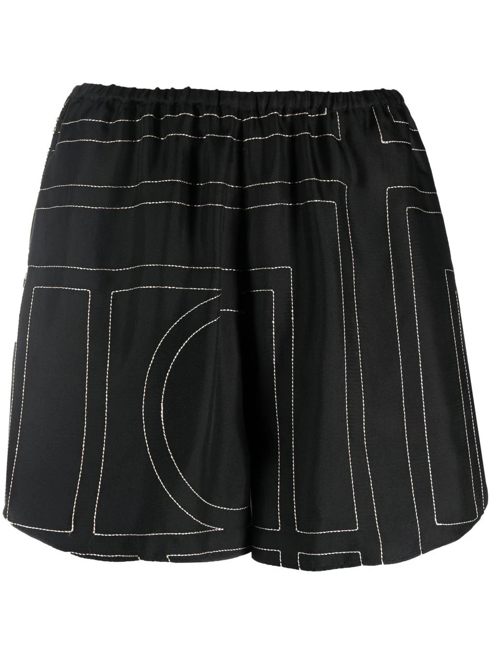 Monogram silk pj shorts