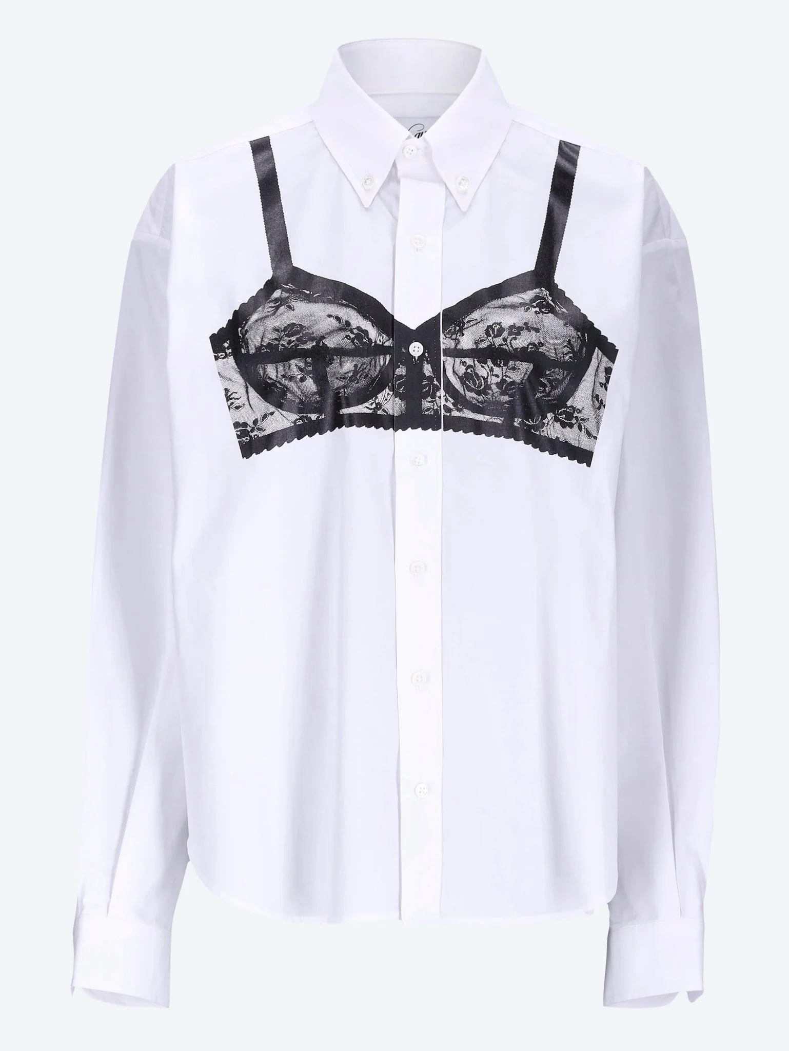 Trompe l'oeil button down shirt