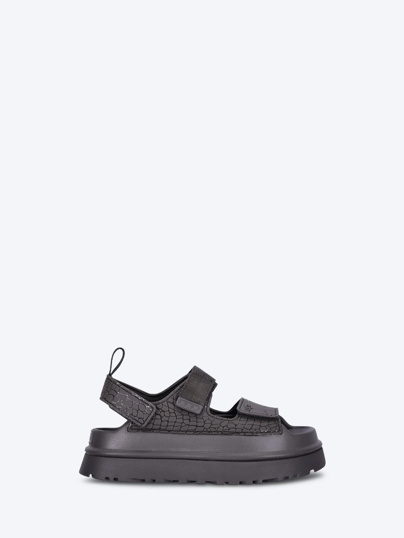 Goldengloembossed sandals