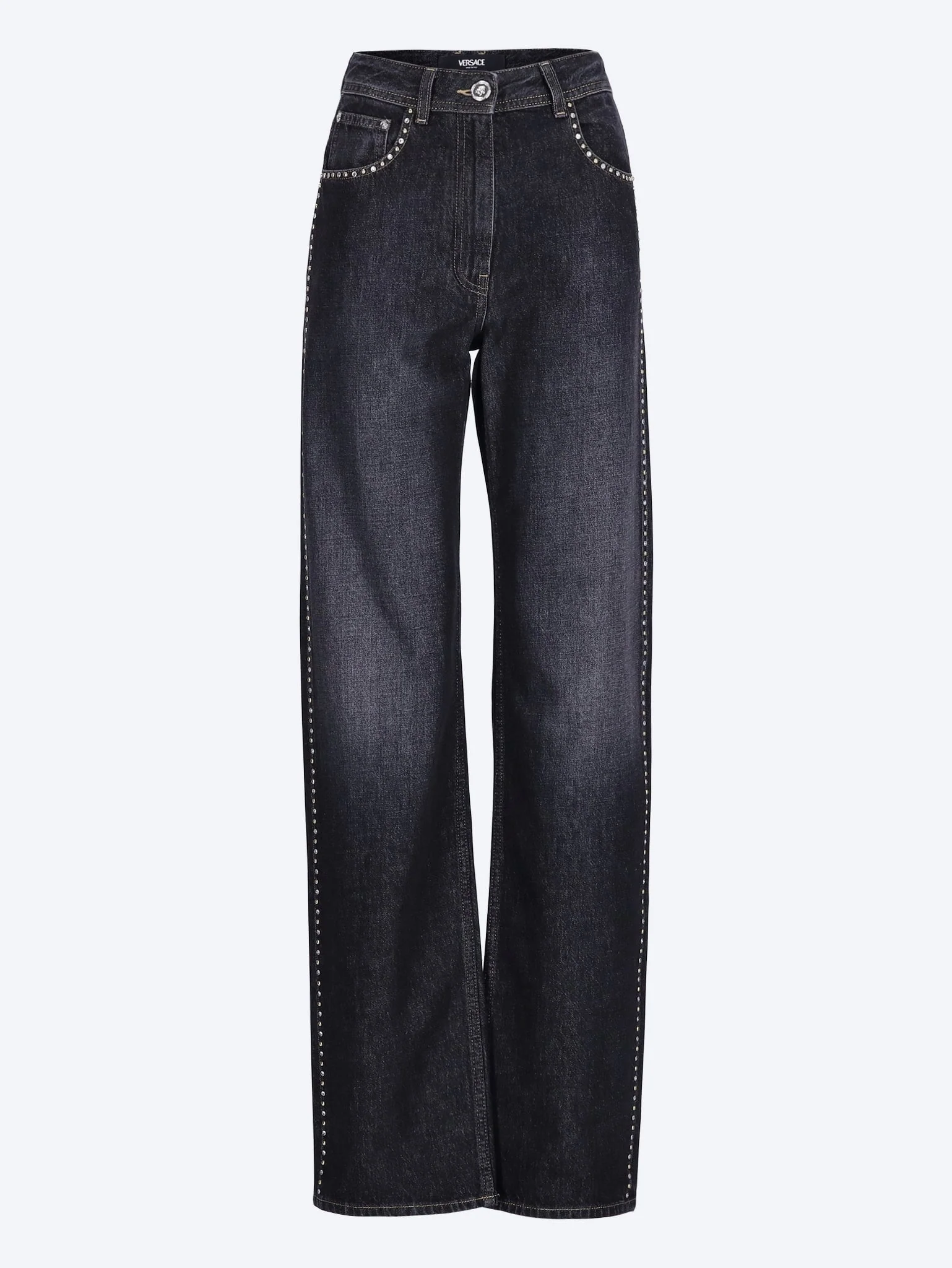Studs washed jeans