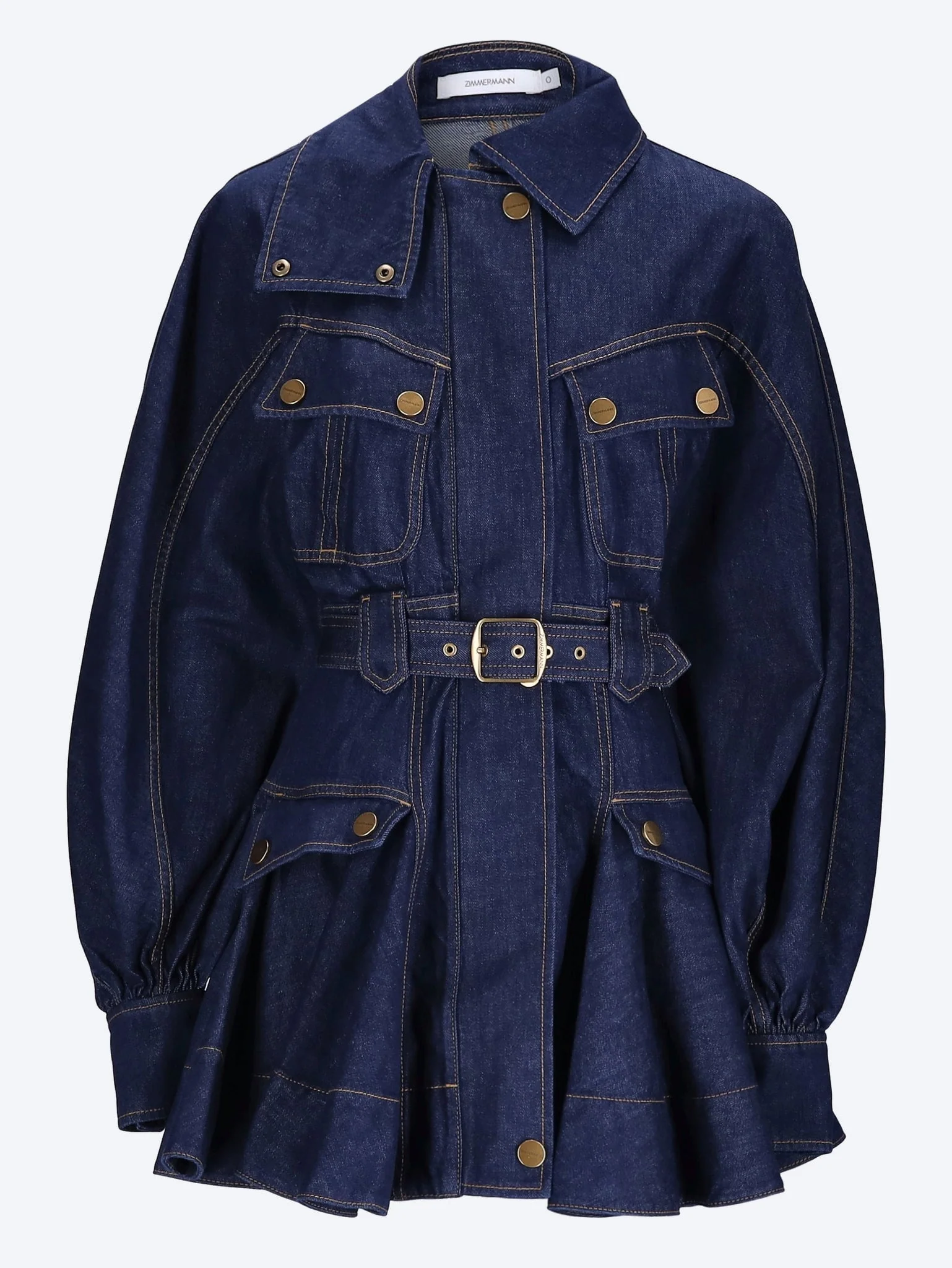 Luna denim utility mini dress